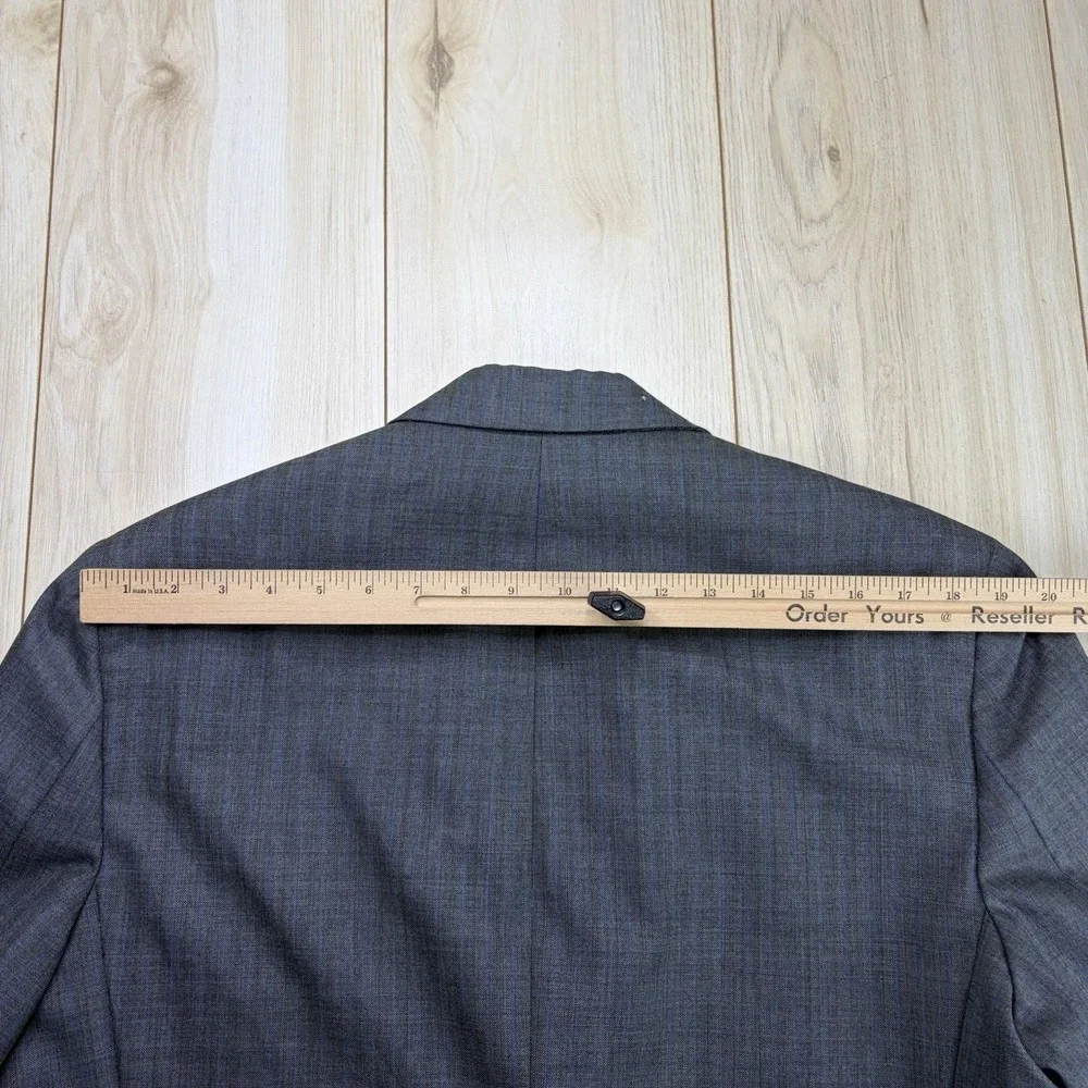 Brooks Brothers Golden Fleece Herringbone Pinstripe Gray Suit Mens 43R 40x28